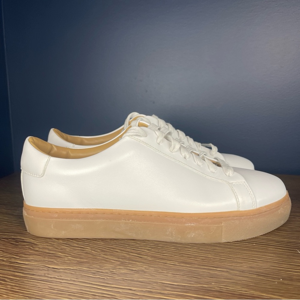 Thursday Boot Company White Leather Sneakers with Gum Sole